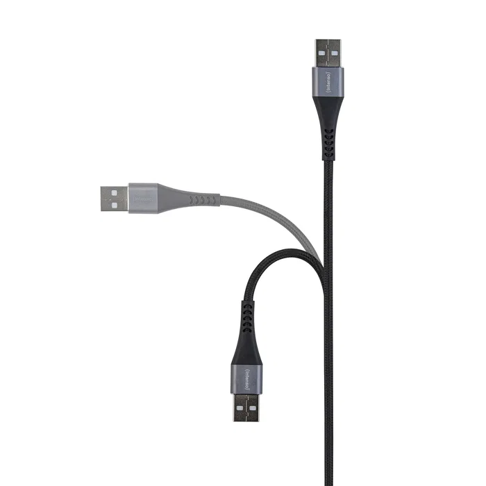 Intenso Pack de 3 Cables USB-A a USB-C 60W (0,5m + 2x 2,0m) Negro