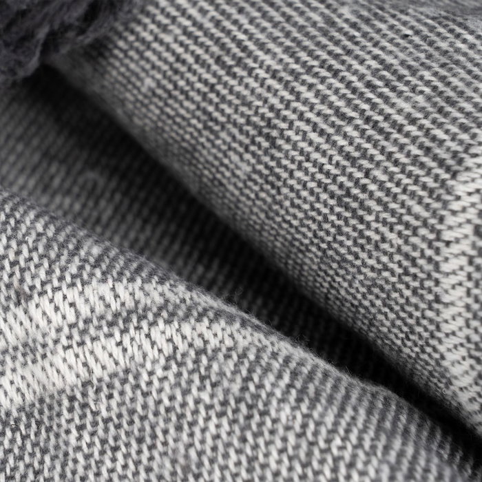 Colcha Cuadros Antracita Algodón 280 X 260 cm