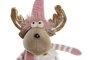 DKD Home Decor Figura RENO Rosa y Blanco
