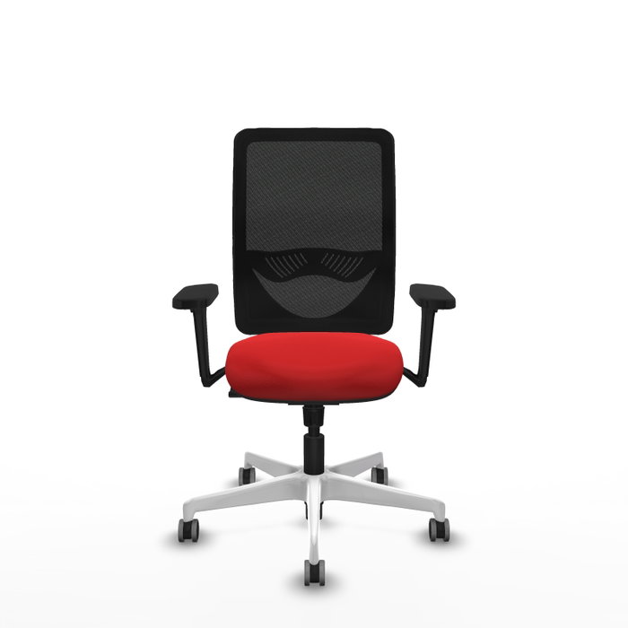 PIQUERAS Y CRESPO Silla de oficina Zulema Rojo/Negro con mecanismo Sincro