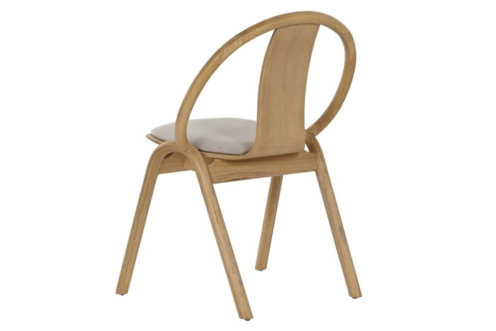 DKD Home Decor Silla Olmo Poliéster Natural