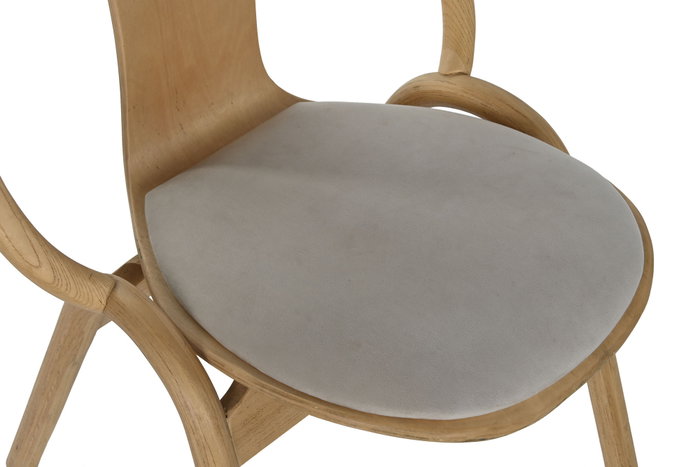DKD Home Decor Silla Olmo Poliéster Natural