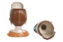 DKD Home Decor Macetero de Cerámica Multicolor Pack de 2 Chica