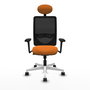 PIQUERAS Y CRESPO Silla de oficina Zulema Naranja y Negro