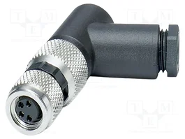 PHOENIX CONTACT Conector M8 de 4 pines, angular, IP67, dorado