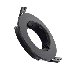 Aro Foco Downlight 1xGU10 Policarbonato Circular Negro para Bombilla LED GU10/GU5.3