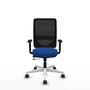 PIQUERAS Y CRESPO Silla de oficina Zulema con mecanismo Sincro/Traslack Azul y Negro