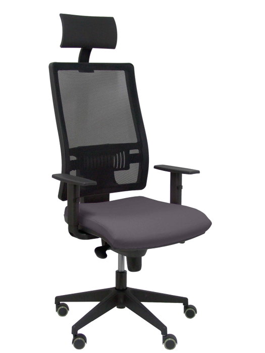 PIQUERAS Y CRESPO Silla Horna con Mecanismo Sincro, Gris Oscuro y Negro PIQUERAS Y CRESPO Silla Horna con Mecanismo Sincro, Gris Oscuro y Negro