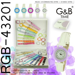 SAMI Conjunto de Reloj de Mujer con 19 Correas Intercambiables gb sra multicorrea reloj+19cor-19