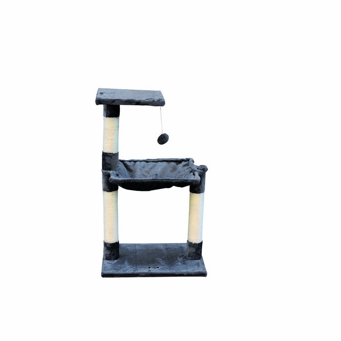 Sena Árbol para Gatos Gris Claro con Hamaca y Postes de Sisal
