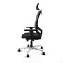 PIQUERAS Y CRESPO Silla de oficina Cilanco con mecanismo Sincro/Traslack, Negro y Gris