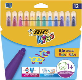 Rotulador Fibra Bic Kid Couleur Baby Caja De 12 (Set de 12)