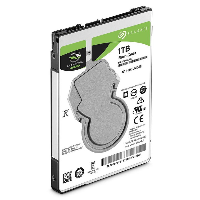 Seagate Disco Duro Interno HDD Barracuda 1 TB 2.5" SATA III 5400 RPM 128 MB