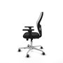 PIQUERAS Y CRESPO Silla de oficina Jorquera con mecanismo Sincro/Traslack, Negro y Blanco