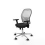 PIQUERAS Y CRESPO Silla de oficina Jorquera con mecanismo Sincro/Traslack, Negro y Blanco