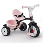 Smoby Triciclo Baby Driver Plus Rosa para Niños de 10 Meses a 3 Años con Freno y Soportes de Seguridad