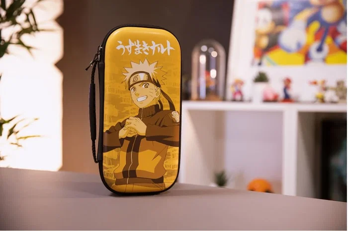 Konix Funda Protectora Rígida para Nintendo Switch y Switch Lite, Diseño Naruto, Multicolor, con Asa, Cremallera y Almacenamiento para Tarjetas