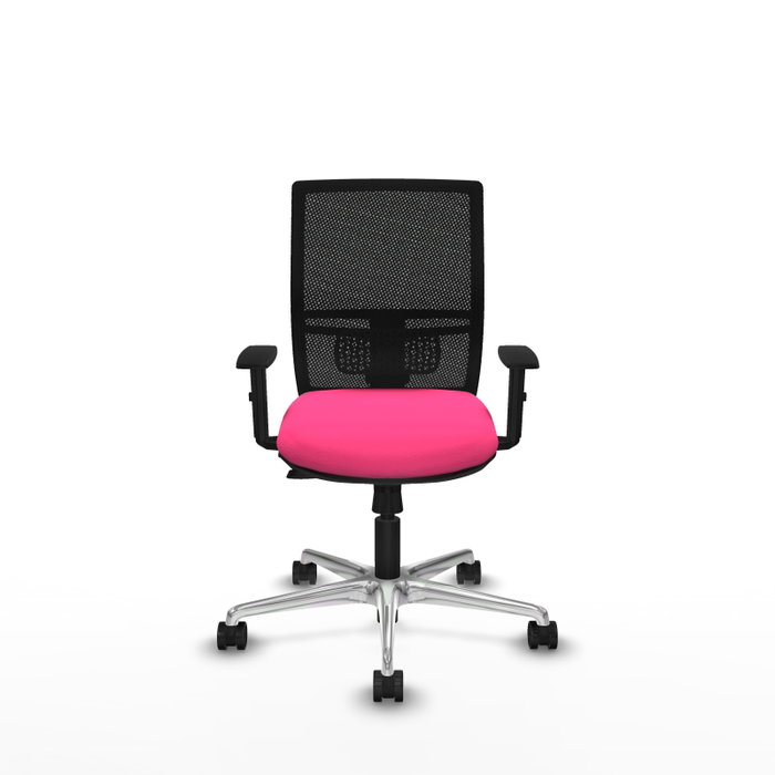 PIQUERAS Y CRESPO Silla de oficina Yunquera con mecanismo Sincro/Traslack Rosa y Negro