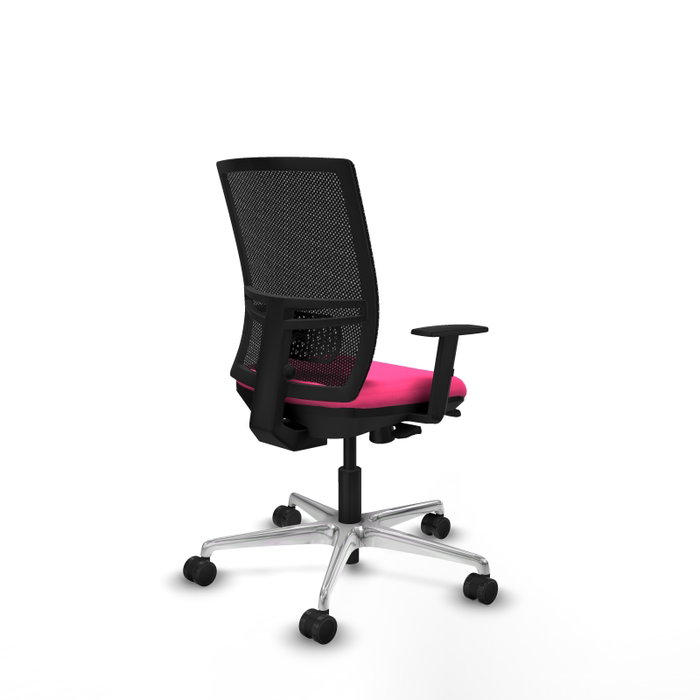 PIQUERAS Y CRESPO Silla de oficina Yunquera con mecanismo Sincro/Traslack Rosa y Negro