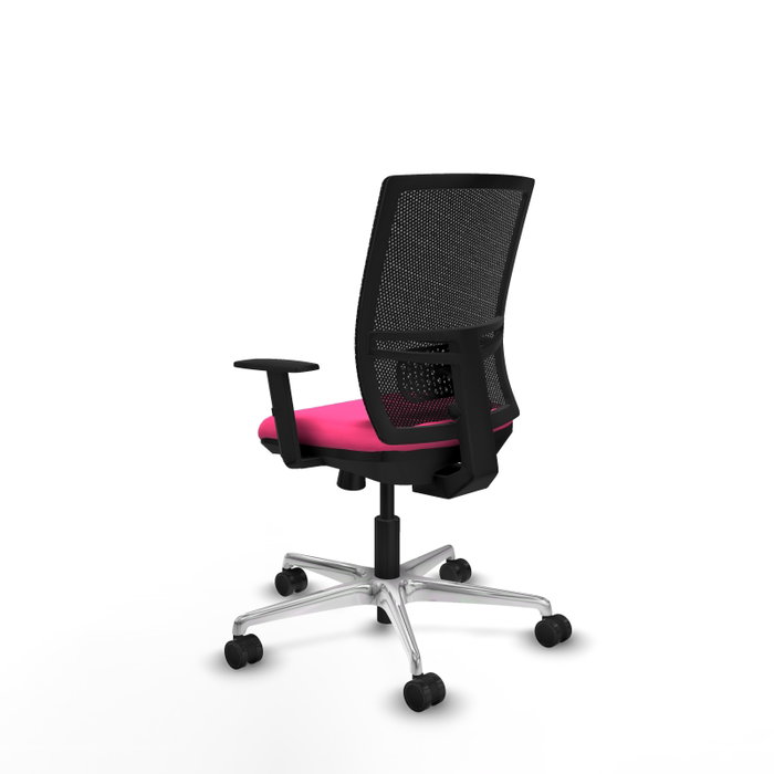 PIQUERAS Y CRESPO Silla de oficina Yunquera con mecanismo Sincro/Traslack Rosa y Negro