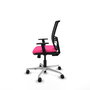 PIQUERAS Y CRESPO Silla de oficina Yunquera con mecanismo Sincro/Traslack Rosa y Negro