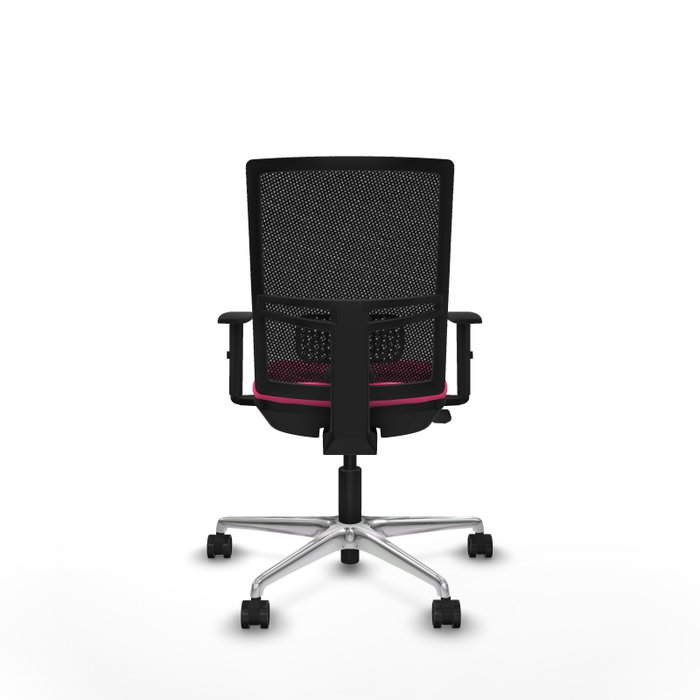 PIQUERAS Y CRESPO Silla de oficina Yunquera con mecanismo Sincro/Traslack Rosa y Negro
