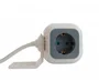 3GO REG4CUBEUSB Regleta 4 Tomas AC + 2 Puertos USB 2.4A, Cable 1.4 m, Protección Infantil, Gris/Blanco, 3680W, para Interior