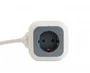 3GO REG4CUBEUSB Regleta 4 Tomas AC + 2 Puertos USB 2.4A, Cable 1.4 m, Protección Infantil, Gris/Blanco, 3680W, para Interior