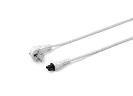MicroConnect Cable de Alimentación Schuko Angulado C5, 1.8m, Blanco