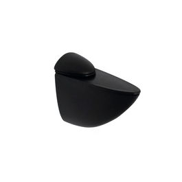 HERRAJES ALK Soporte Estante Pelikano para Cristal y Madera Regulable 0-40mm Negro Zamak