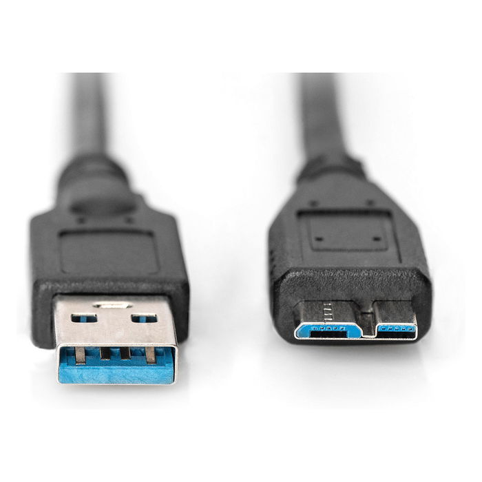 Digitus Cable USB 3.2 Gen 1 (3.1 Gen 1) USB A a Micro-B Macho, Negro, 1 Metro