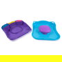 Spin Master Kinetic Sand Kit Arena Mágica Squishmotion, 453 g de Arena Moldeable Azul, Rosa y Amarilla con 3 Moldes: Tiburón, Estrella, Sol - 6069401 - Juguete Niños 5 Años+