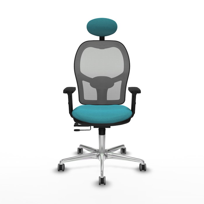 PIQUERAS Y CRESPO Silla de oficina Jorquera con mecanismo Sincro/Traslack, Turquesa y Gris PIQUERAS Y CRESPO Silla de oficina Jorquera con mecanismo Sincro/Traslack, Turquesa y Gris