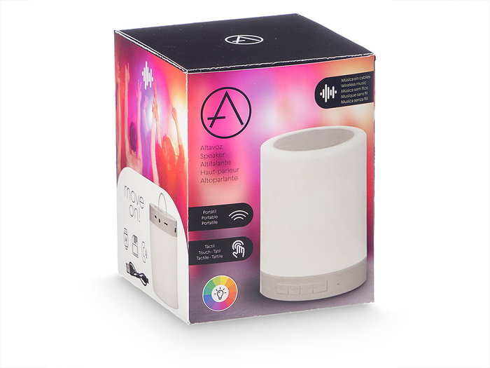 Arte Regal Altavoz Táctil con Luz RGB 12 x 9.5 x 9.5 cm (Set de 12)