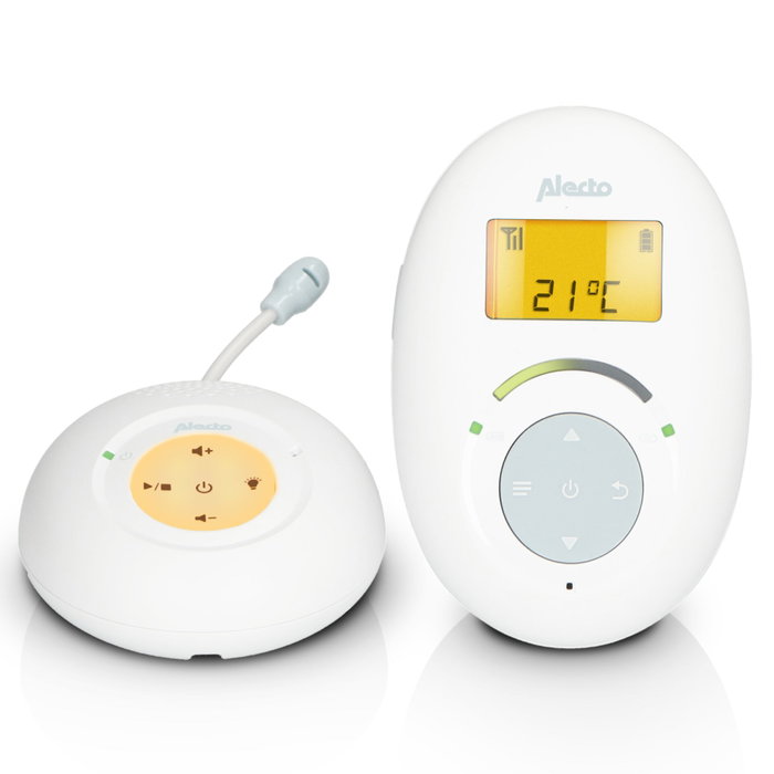 Alecto Monitor de Bebé DECT DBX120 con Modo ECO y Pantalla, Blanco/Azul Alecto Monitor de Bebé DECT DBX120 con Modo ECO y Pantalla, Blanco/Azul