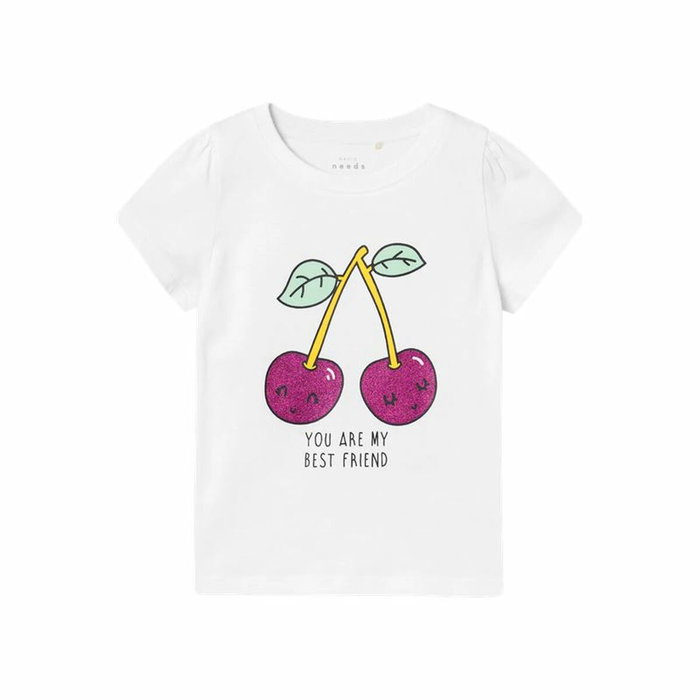 Camiseta de Manga Corta Infantil Name It Nmfvibeke Capsl Blanco Camiseta de Manga Corta Infantil Name It Nmfvibeke Capsl Blanco