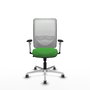 PIQUERAS Y CRESPO Silla de oficina Zulema con mecanismo Sincro, Verde y Blanco
