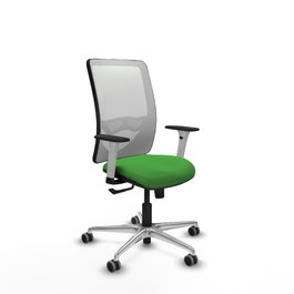 PIQUERAS Y CRESPO Silla de oficina Zulema con mecanismo Sincro, Verde y Blanco
