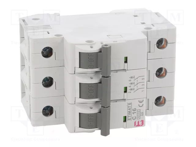ETI POLAM Interruptor magnetotérmico ETIMAT 6 3P C16 16A 6kA