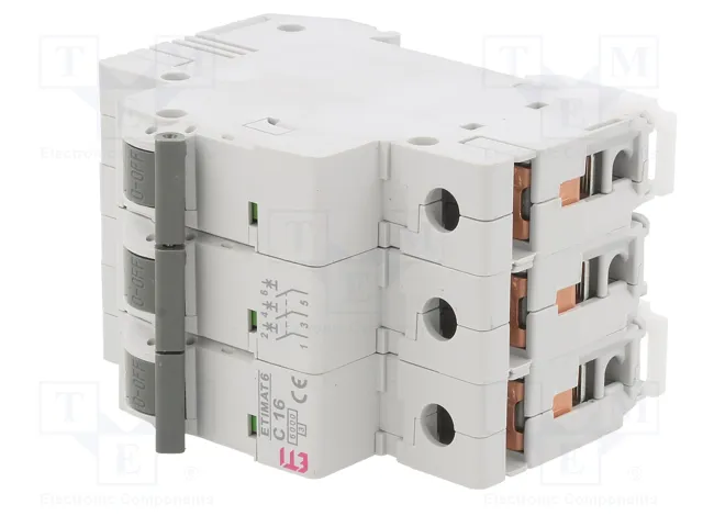 ETI POLAM Interruptor magnetotérmico ETIMAT 6 3P C16 16A 6kA