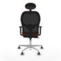 PIQUERAS Y CRESPO Silla de oficina Jorquera Naranja y Negro