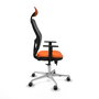 PIQUERAS Y CRESPO Silla de oficina Jorquera Naranja y Negro