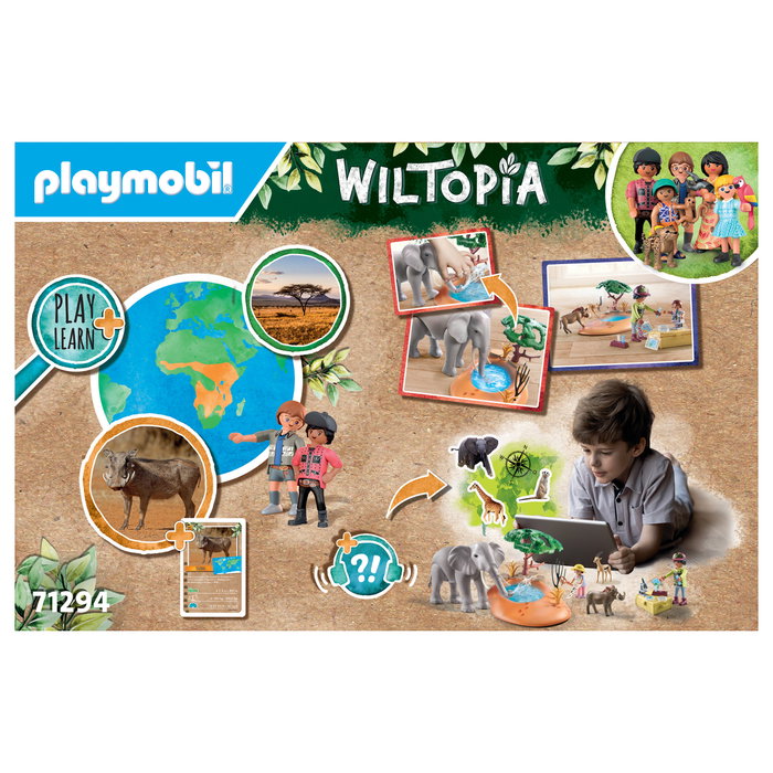 Playmobil Wiltopia 71294 Spritztour zum Wasserloch, Juguete de Plástico Multicolor para Niños de 4 a 10 Años