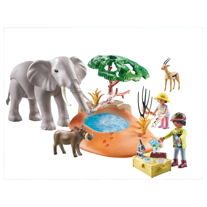 Playmobil Wiltopia 71294 Spritztour zum Wasserloch, Juguete de Plástico Multicolor para Niños de 4 a 10 Años