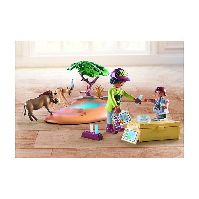 Playmobil Wiltopia 71294 Spritztour zum Wasserloch, Juguete de Plástico Multicolor para Niños de 4 a 10 Años