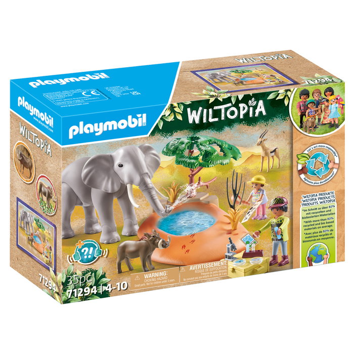 Playmobil Wiltopia 71294 Spritztour zum Wasserloch, Juguete de Plástico Multicolor para Niños de 4 a 10 Años
