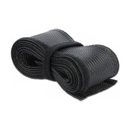 DeLOCK Funda trenzada con cierre de gancho y lazo 10 m x 19 mm negro