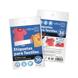 Etiquetas Adh.Manuales Bolsa Office Box Textil Identifica Tu Ropa 45X12 Mm 36 Uds. (Set de 10)