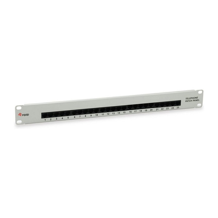 EQUIP Patch Panel Rack 19" 1U, 25 Puertos RJ45 Cat3 UTP ISDN Color Gris Metal, Modelo 125296 EQUIP Patch Panel Rack 19" 1U, 25 Puertos RJ45 Cat3 UTP ISDN Color Gris Metal, Modelo 125296