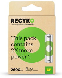 Pilas Recargables Gp 2600 Aa Mah Alta Capacidad Blister De 4 (G145)